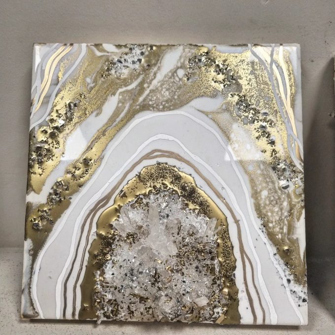 Tableau Golden Agate 3D dentellea