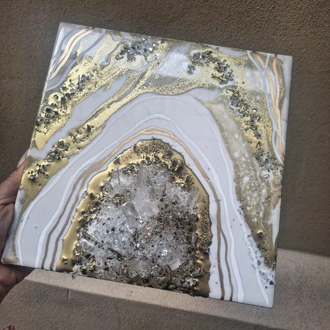 Tableau Golden Agate 3D dentellea