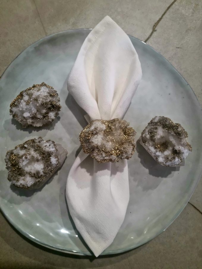Les ronds de serviette
géode blanches / 6 pièces