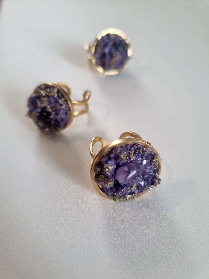 Cristal Améthyste-
Bague