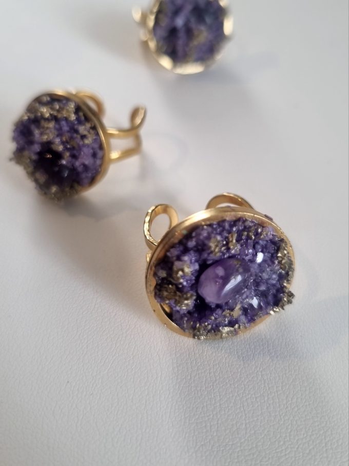 Cristal Améthyste-
Bague