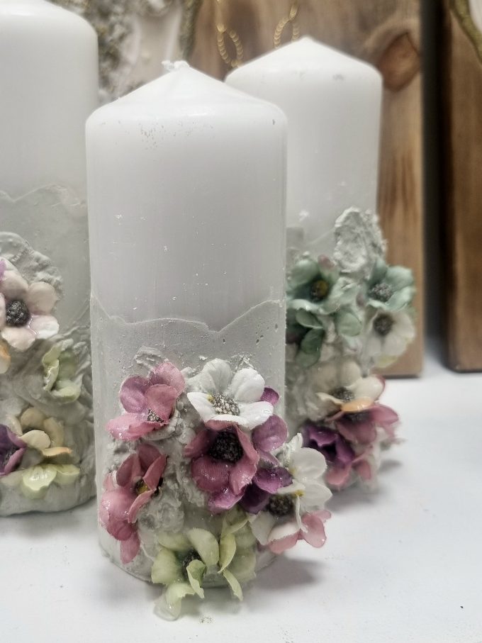 Grande Bougie Rose Pastel