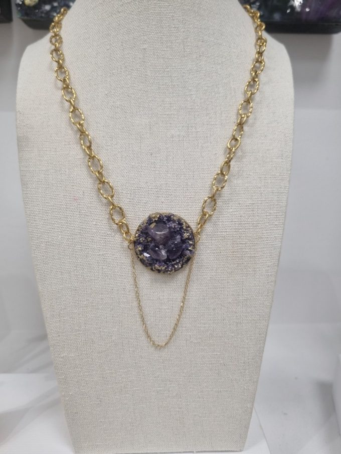 Collier Glamour pierre Améthyste